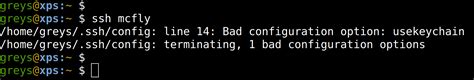 macのターミナルからssh接続を試みると、以下のエラーが出ます。 /Users/OOOO/. . Bad configuration option usekeychain